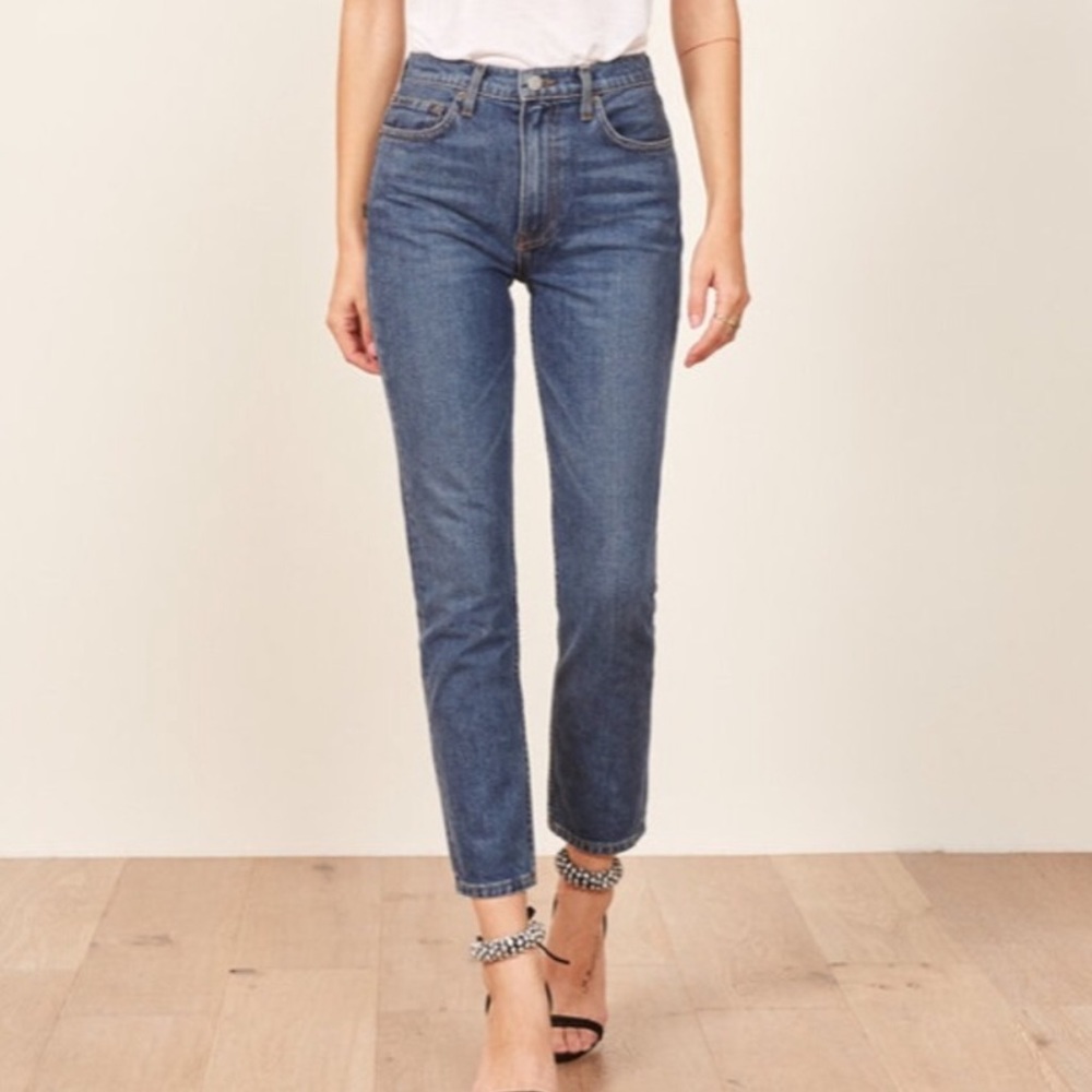 Reformation julia crop high cigarette jean